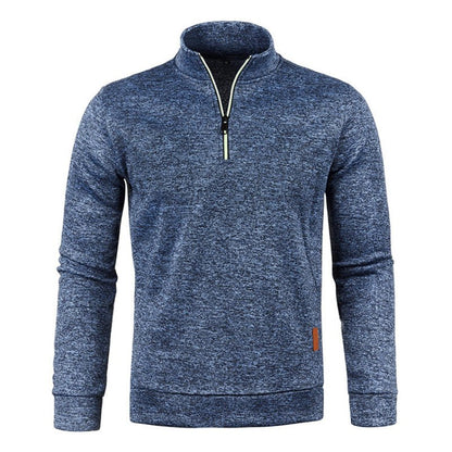 Herren Sweatshirt Langarm Zip Kragen