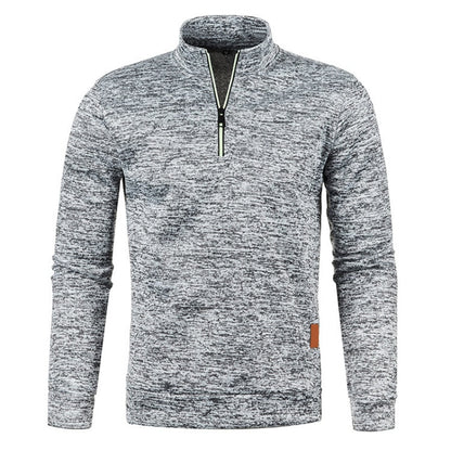 Herren Sweatshirt Langarm Zip Kragen