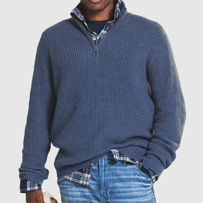 Herren Pullover Warm Halbzipper