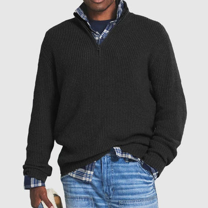 Herren Pullover Warm Halbzipper