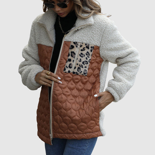 Warme Frauen Winterjacke Plüsch Oversized - IdealeKleiden