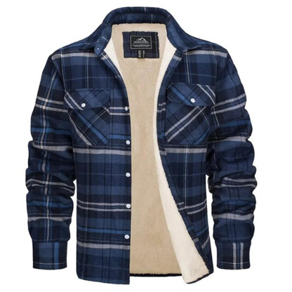 Herren Flanell Hemdenjacke Sherpa Futter Warm