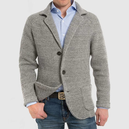 Herren Strickjacke Modern Zweiknopf Design