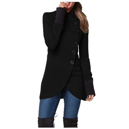 Stylische Damenjacke Mit Knöpfen Modern