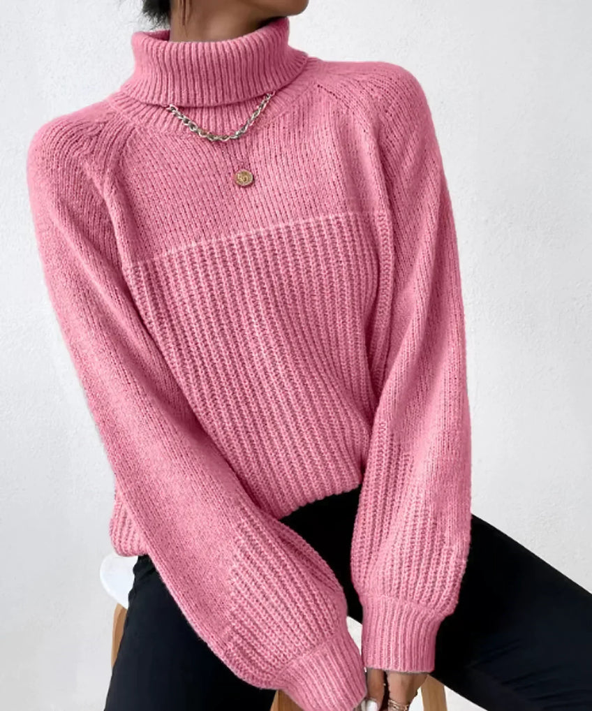 Weicher Damen Pullover Rollkragen Warm