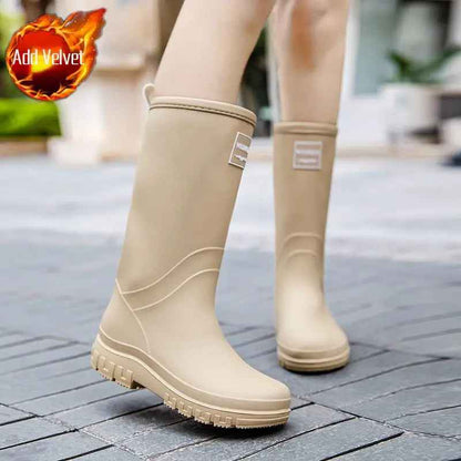 Wasserfeste Damenstiefel Mid Calf Rutschfest