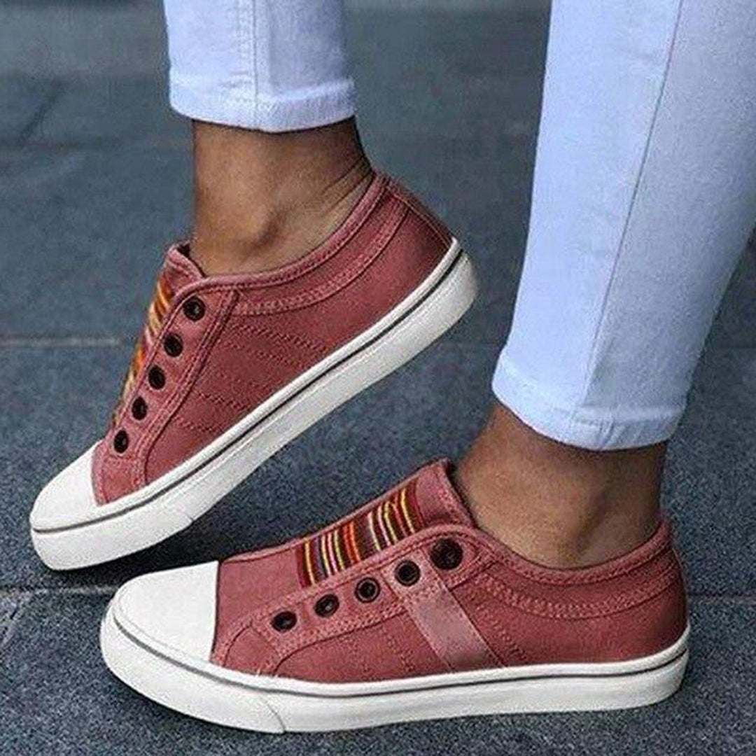 Damen Sneaker Streifen Design Modisch