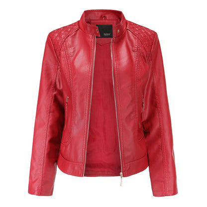 Elegante Lederjacke Damen Schwarz Lederschutz