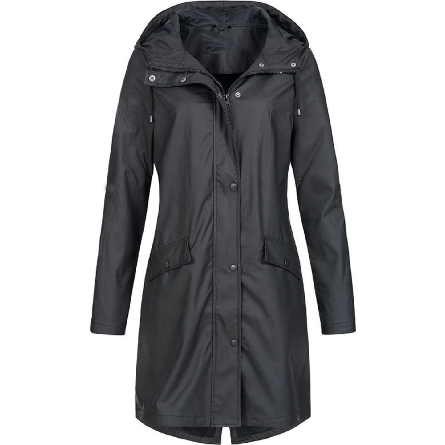 Wasserfester Damen Regenmantel Lang
