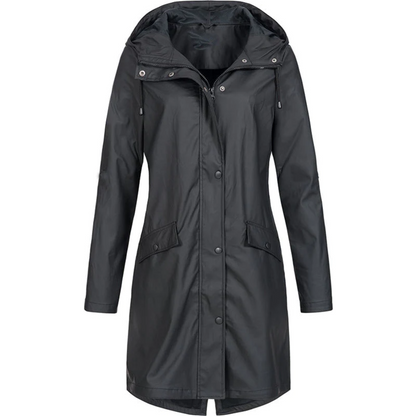 Wasserfester Damen Regenmantel Lang