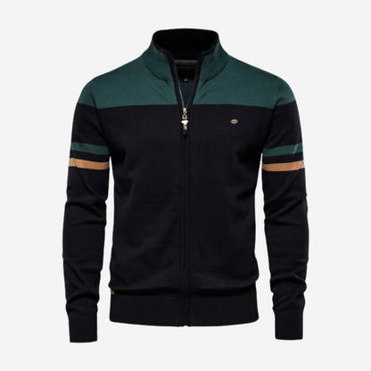 Reißverschluss Pullover Herren Lässig Strick