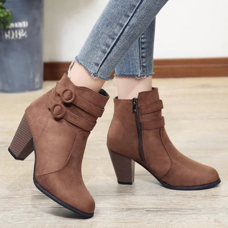 Stilvolle Stiefel Retro Design Blockabsatz