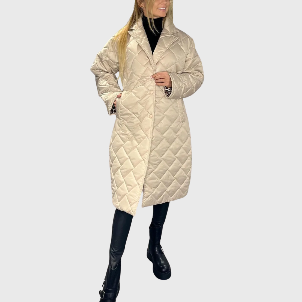 Damen Winterjacke Wendbar Gefüttert Warm