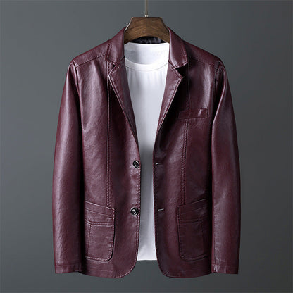 Elegante Lederjacke Klassisches Design