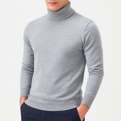 Einfacher Rollkragen Pullover Herren