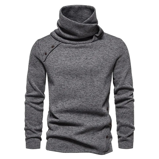 Herren Rollkragenpullover Langarm Warm - IdealeKleiden