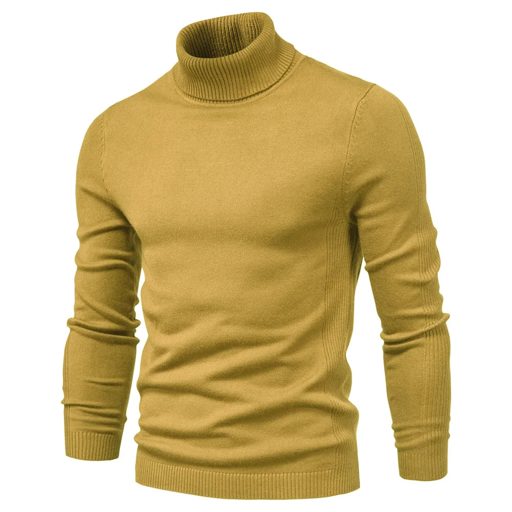 Herren Rollkragenpullover Slim Fit Elegance
