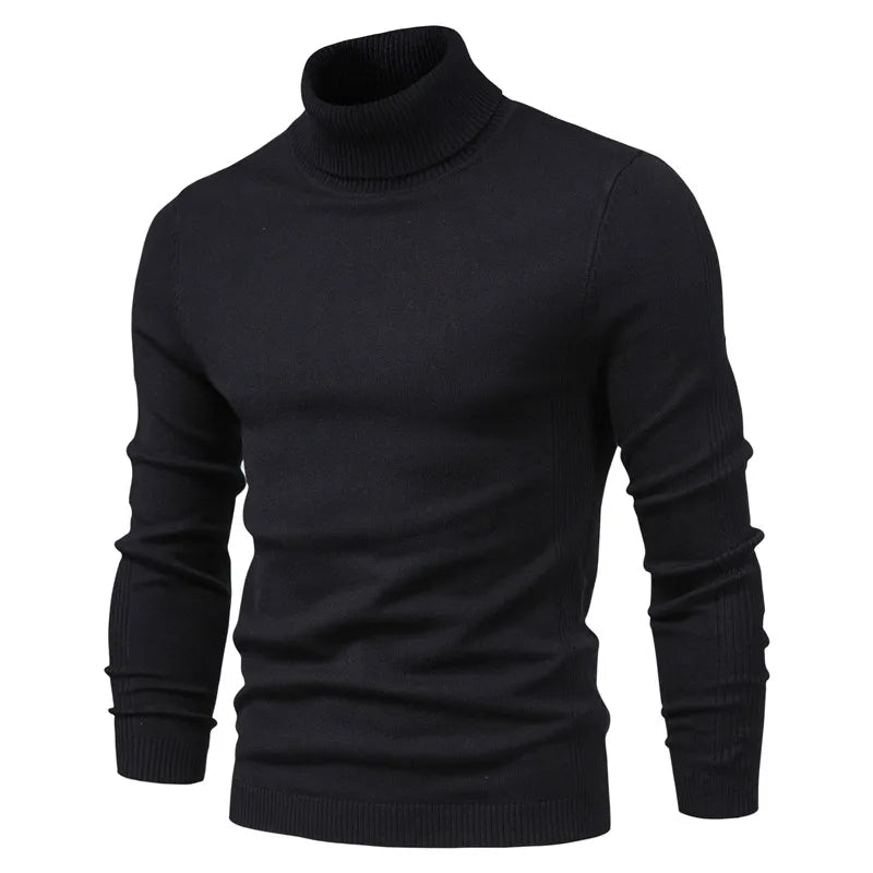 Herren Rollkragenpullover Slim Fit Elegance