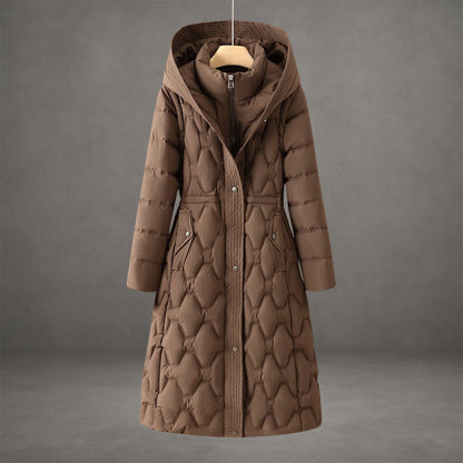 Kapuzen-Mantel Damen Warm Puffer Steppjacke