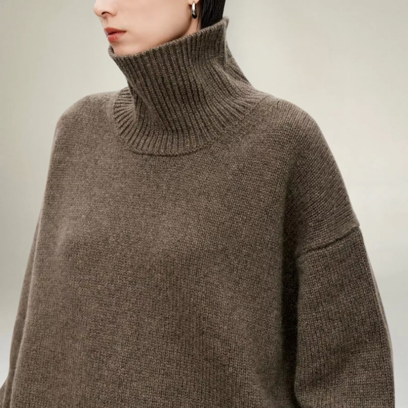 Weiche Wollpullover Damen Oversized Warm