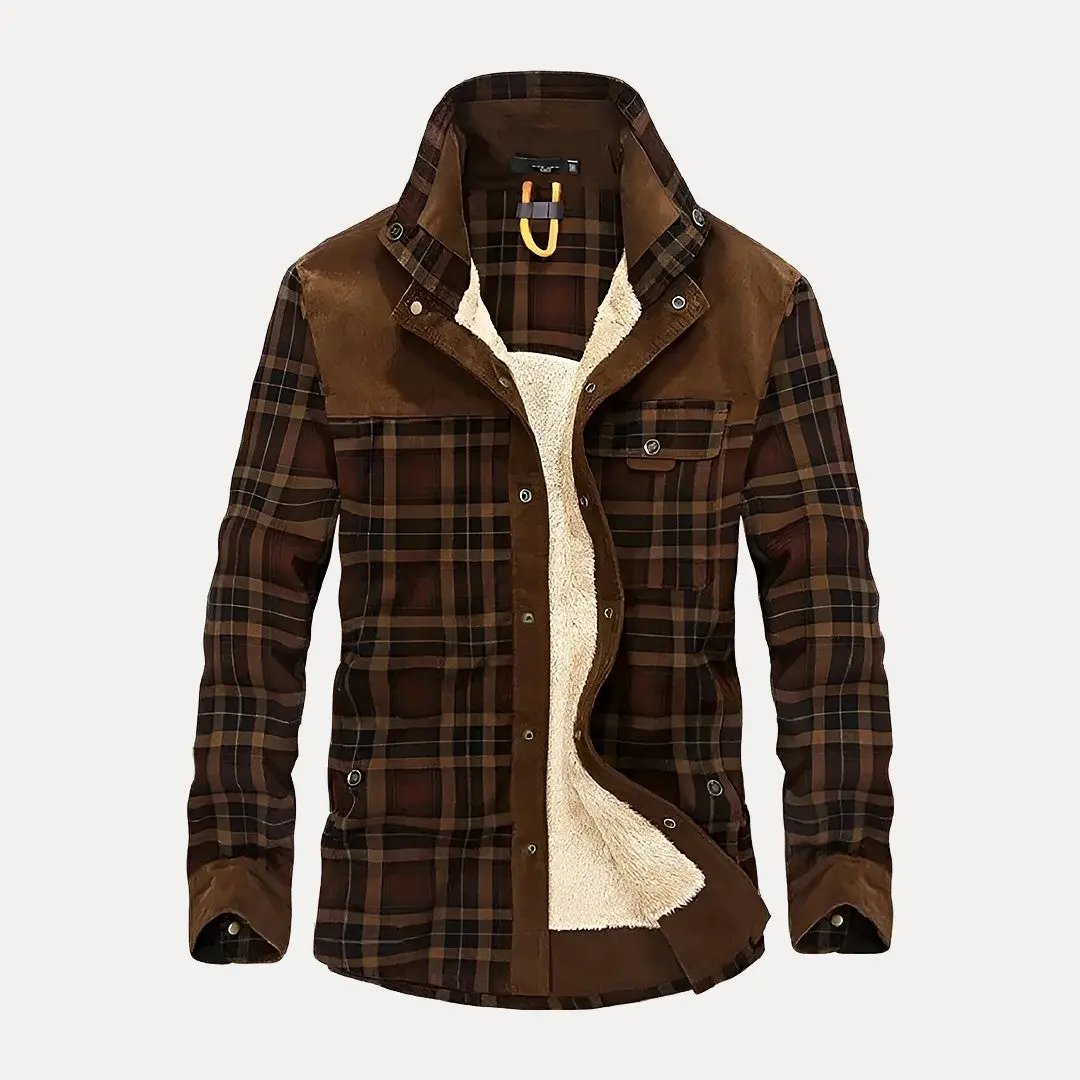 Warme Outdoor Jacke Plaid Style