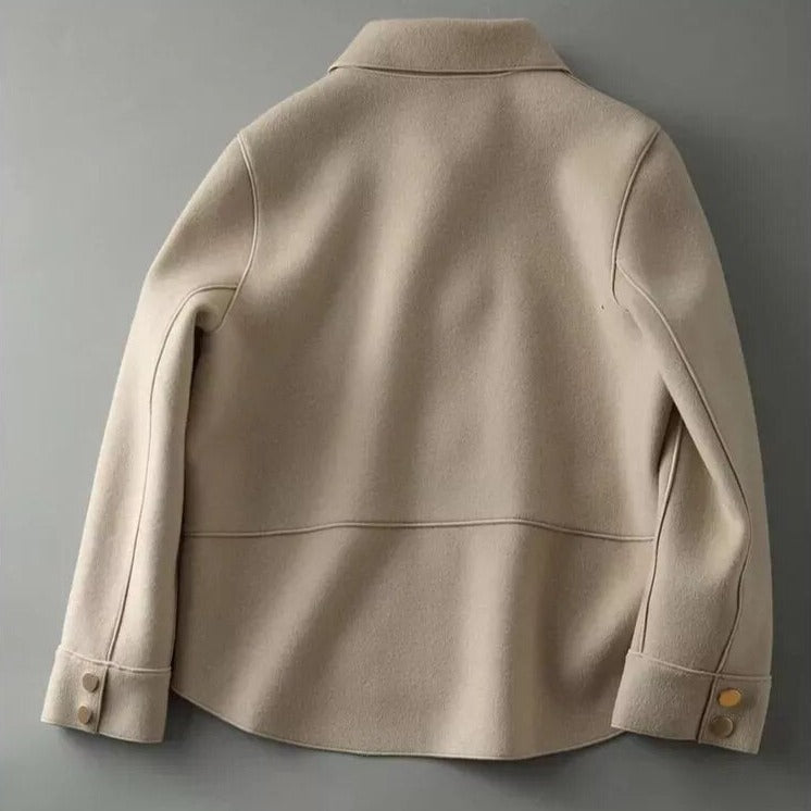 Stylische Damenjacke Warm Elegante Knöpfe - IdealeKleiden