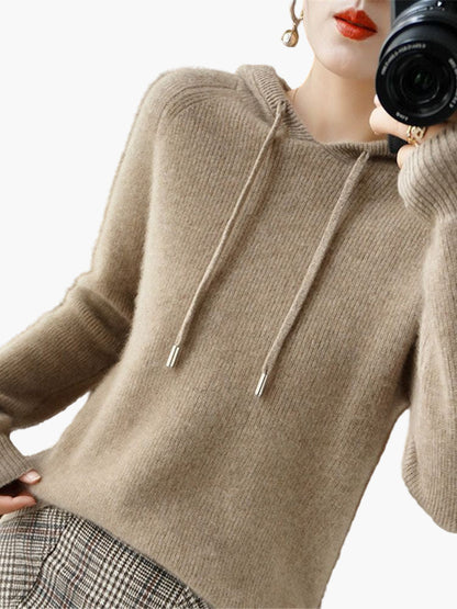 Weiche Strickjacke mit Kapuze - Bequemer Damen Hoodie