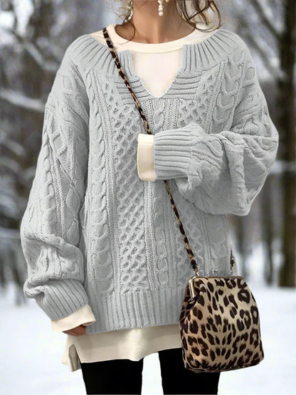 Große Strickpullover Weich Wolle Übergröße