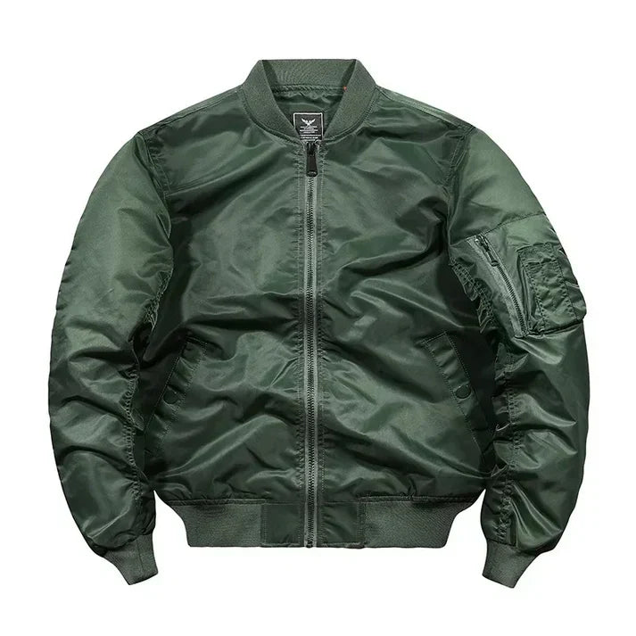 Leder Bomberjacke Fliegerstil - IdealeKleiden