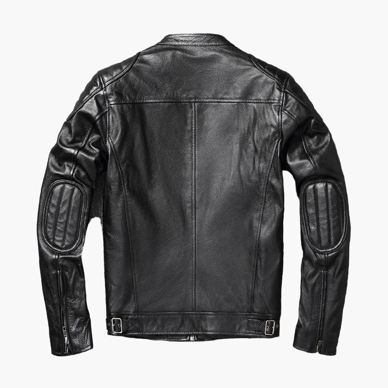 Leder Bikerjacke Klassisch Slim Fit - IdealeKleiden