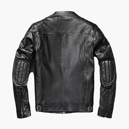 Leder Bikerjacke Klassisch Slim Fit - IdealeKleiden