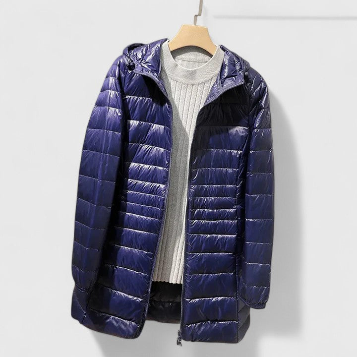 Damen Steppmantel Winter Warm Reißverschluss
