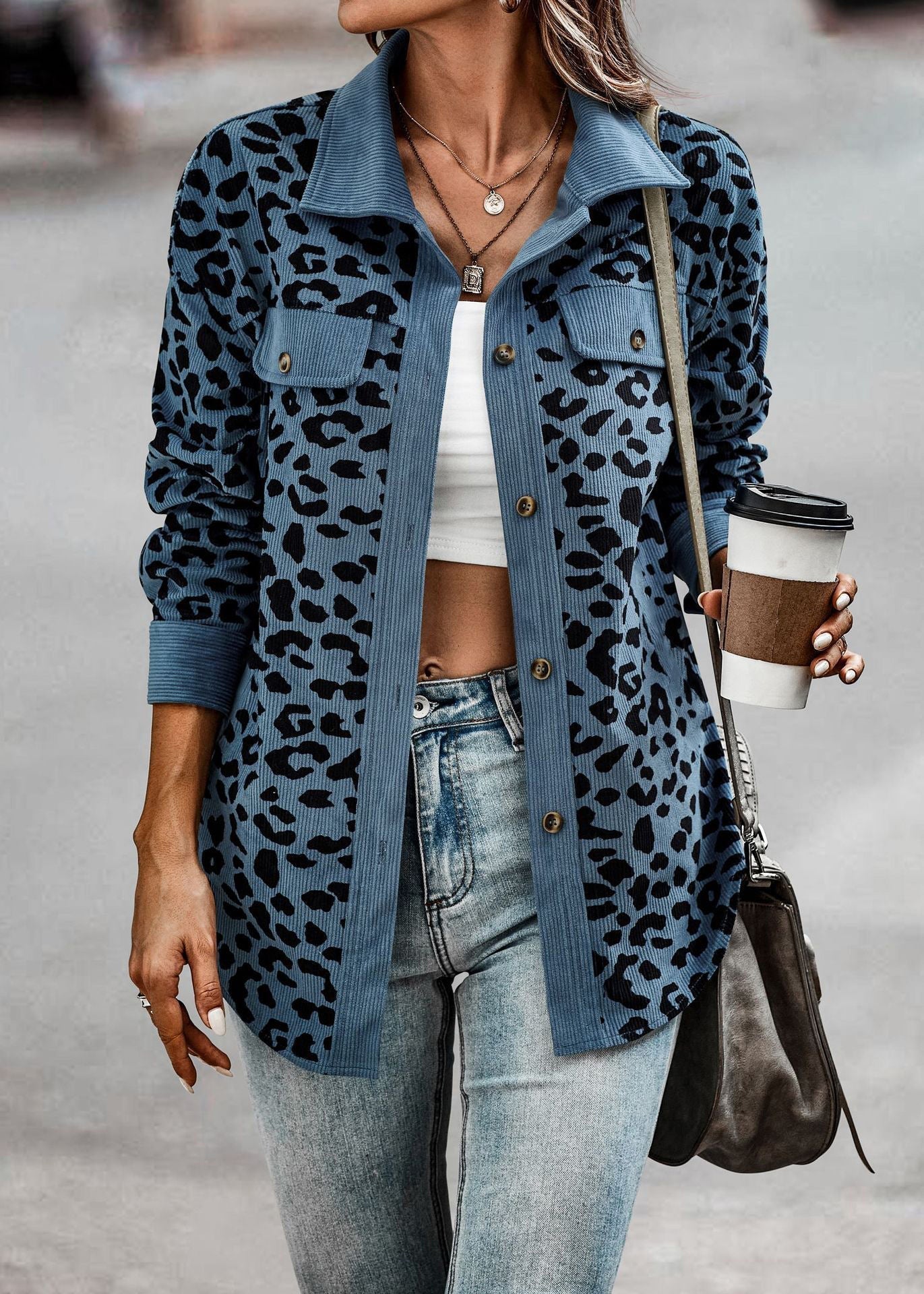 Modische Luipaard Jacke Trendy Design