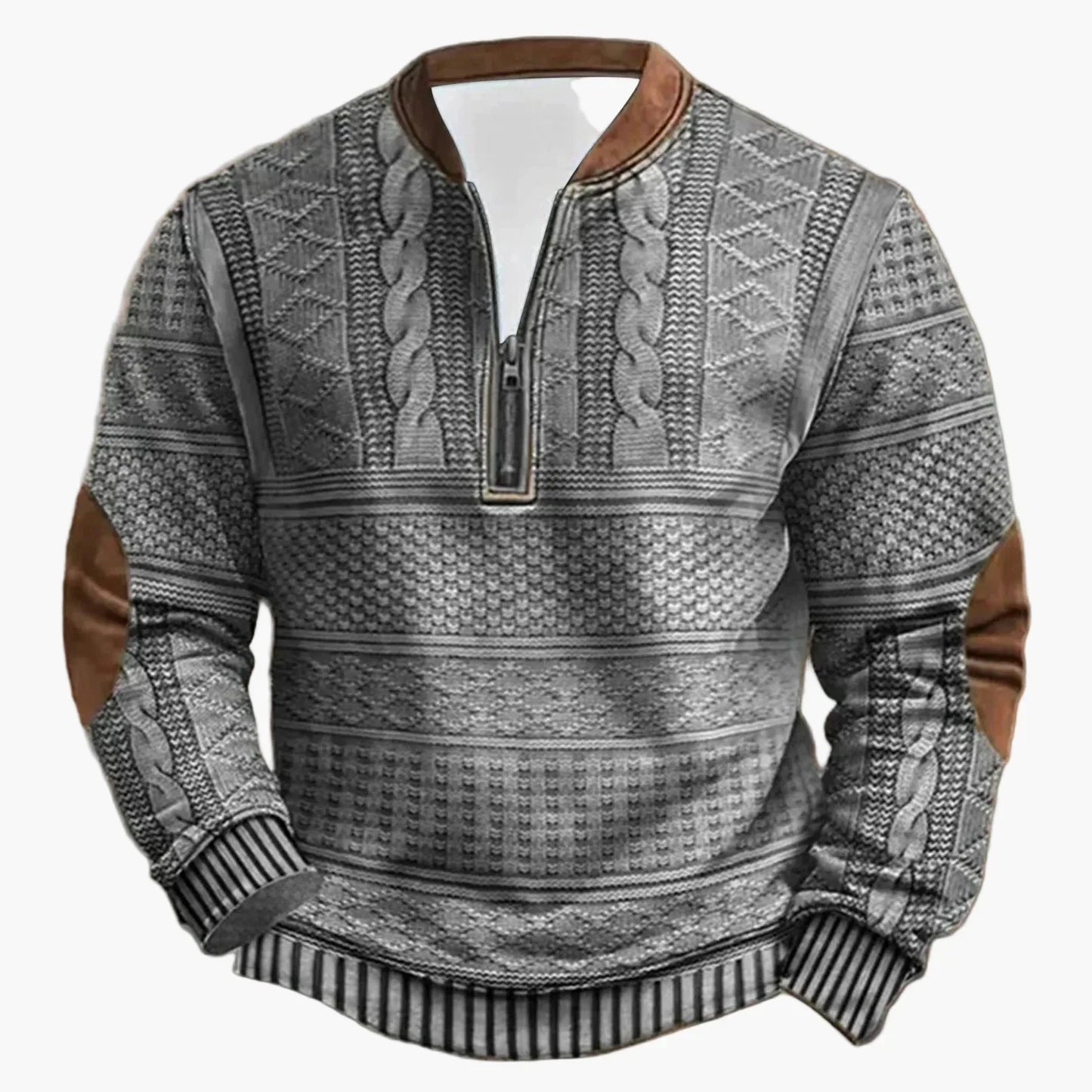 Bequemer Outdoor Pullover Stehkragen Zip