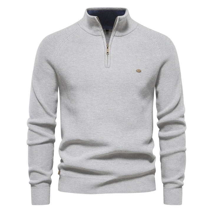 Herren Pullover Strick Modern Reißverschluss