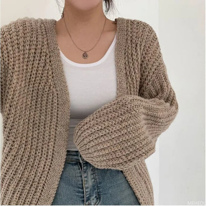 Übergröße Strickjacke Großzügig