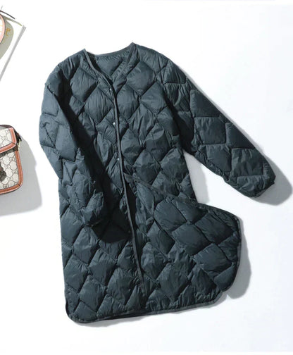 Damen Winterjacke Lang Mantel Reißverschluss