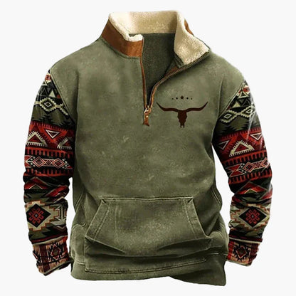 Stylisher Western Pullover Azteken Muster - IdealeKleiden