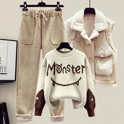 Elegante Winterkleidung Damen Dreiteiler