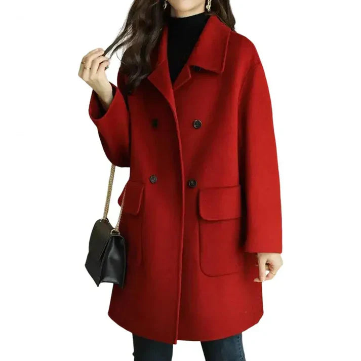 Eleganter Damen Wintermantel Schwarz