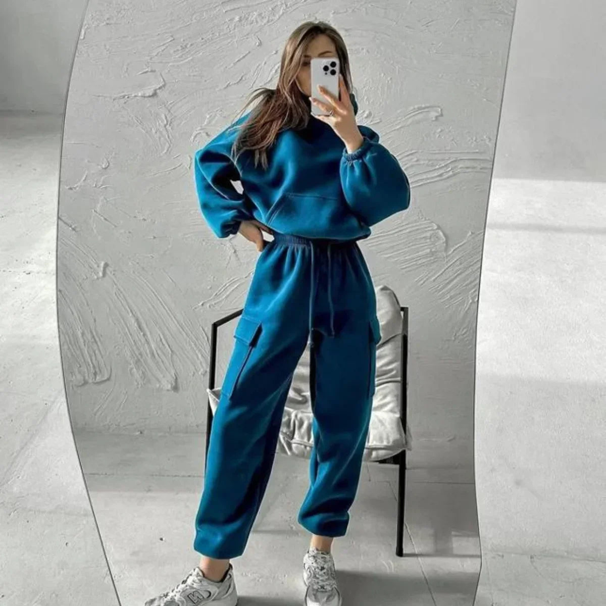 Damen Sportanzug Bequem Locker Damen Jogging Set - IdealeKleiden