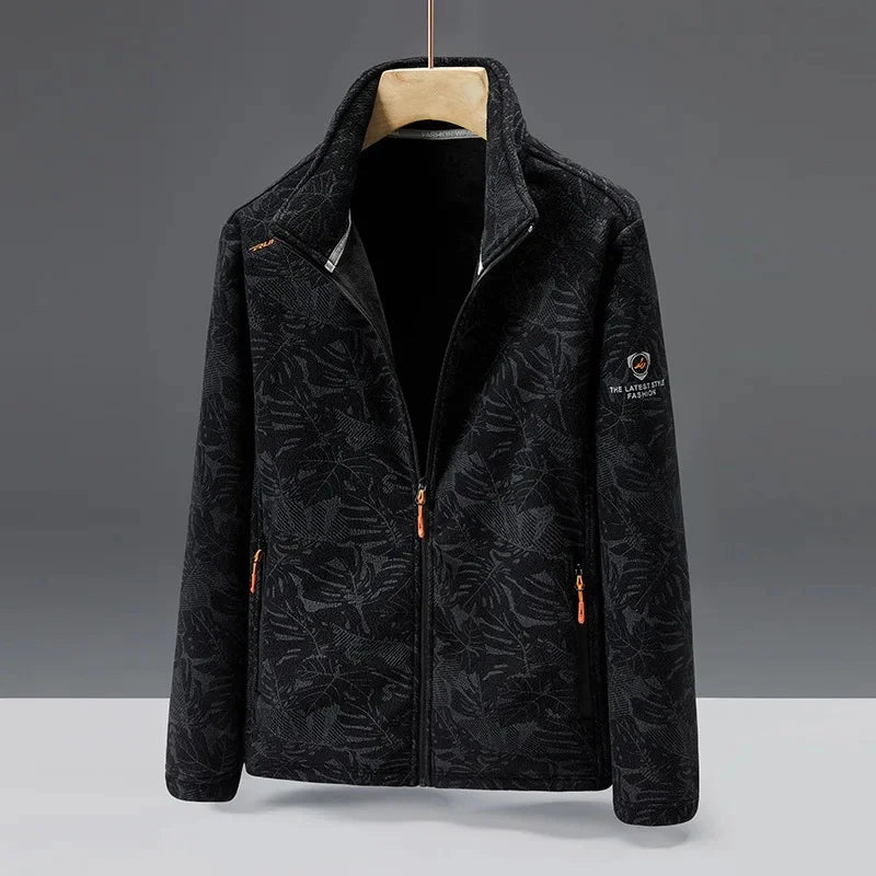 Weiche Fleecejacke mit Hoher Kragen und Reißverschluss - IdealeKleiden