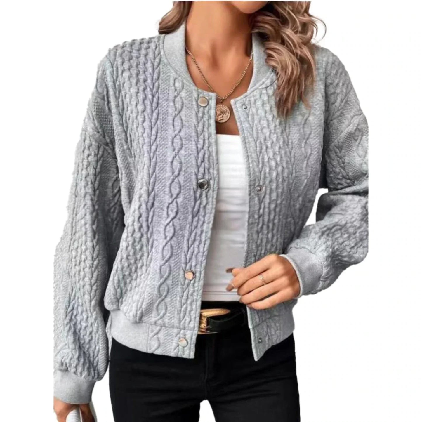 Damenschale Frauen Weste Knöpfe Modern