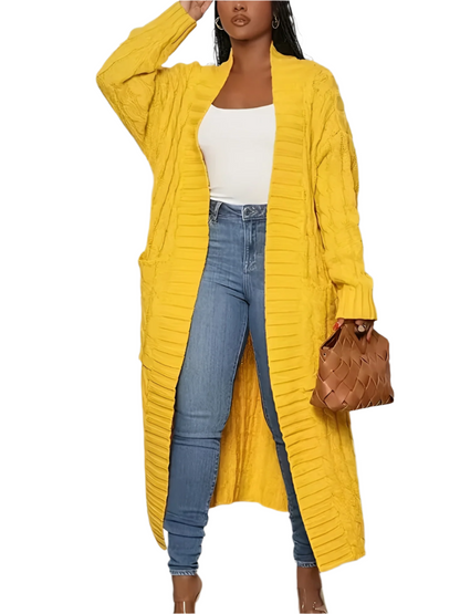Elegante Damenjacke Lang Gestickt