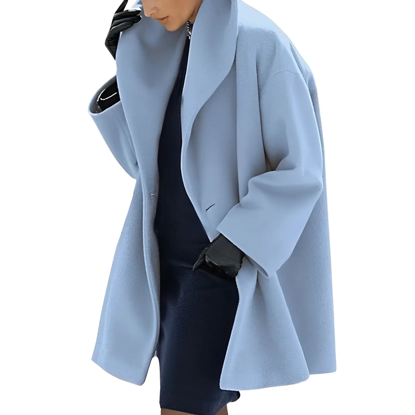 Damen Wintermantel Modern Strukturlook