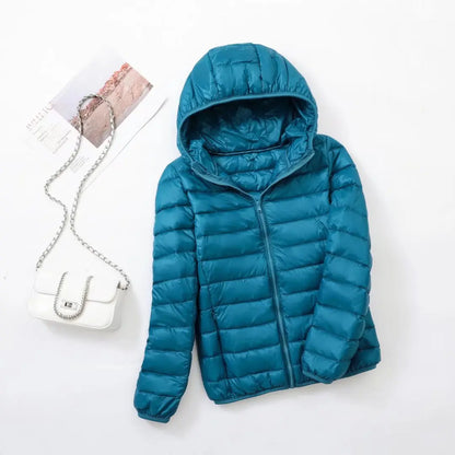Kapuzen-Daunenjacke Warm Winter