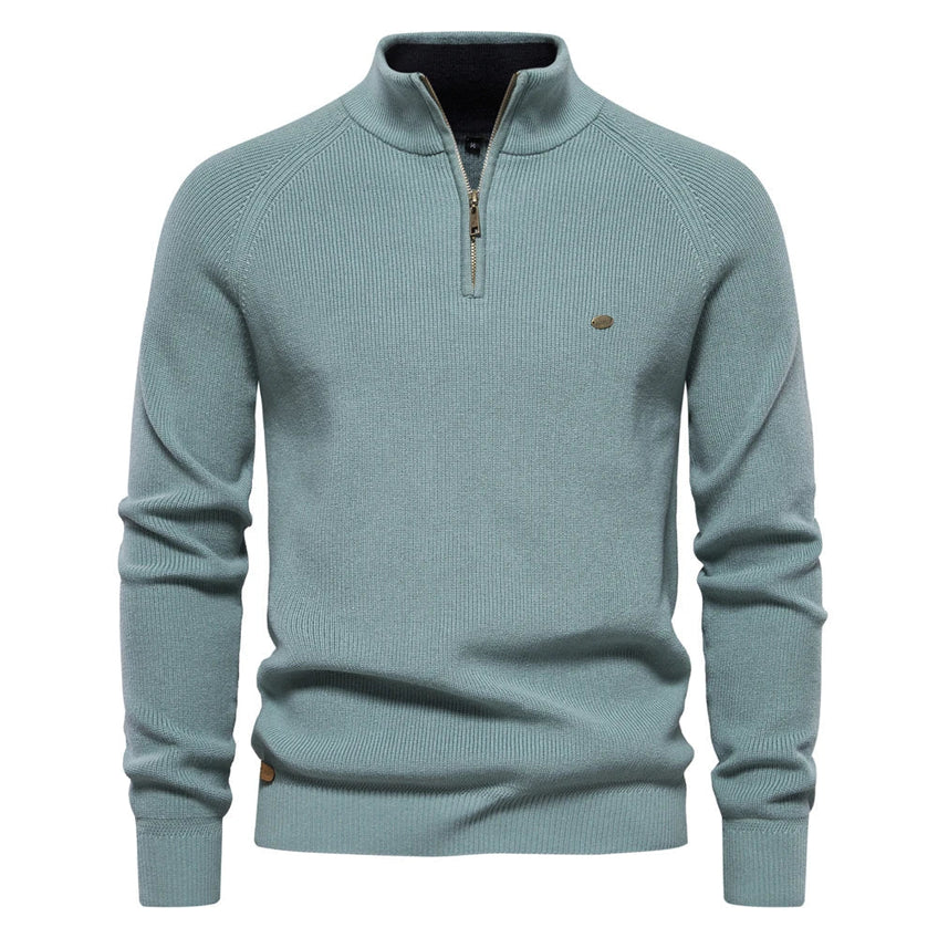 Herren Pullover Strick Modern Reißverschluss