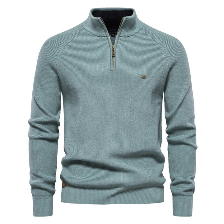 Herren Pullover Strick Modern Reißverschluss