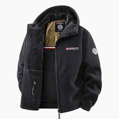Winterfleecejacke Mit Kapuze Skandinavisch