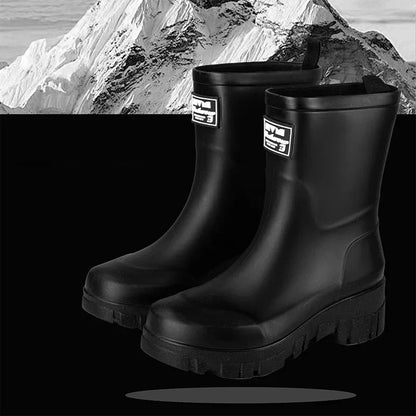 Damen Chelsea Stiefel Wasserdicht Blockabsatz